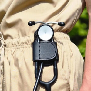 Custom Engraved Leather Stethoscope Holster: BATCLIP, Handmade in Maine