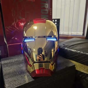 IRONMAN MK5 Helmet Upgraded 2024 Sidelights verison GOLD/RED